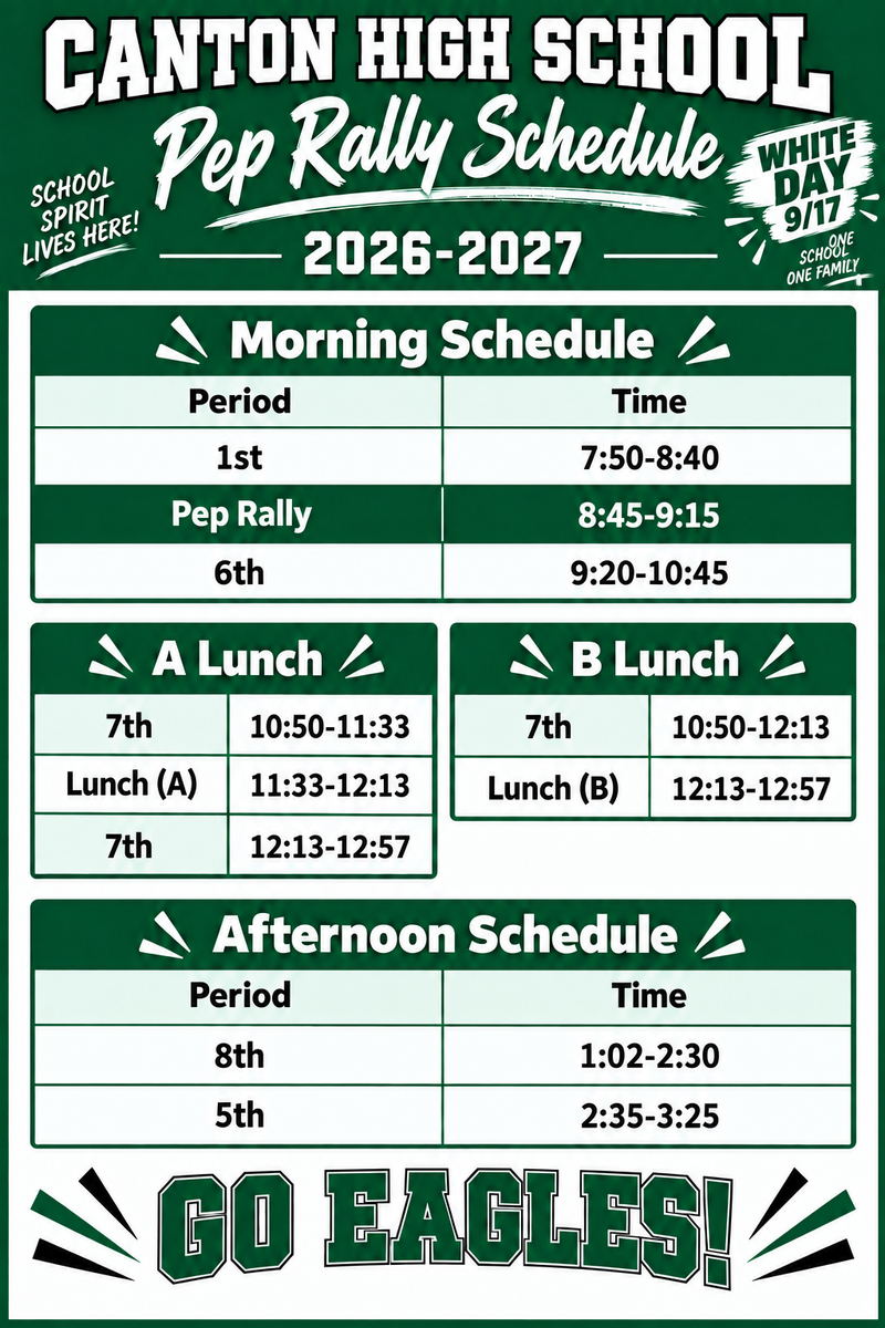 Pep Rally Schedule Featured Photo