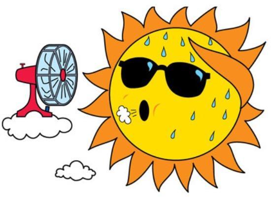 Clipart of sunshine with sunglasses on.