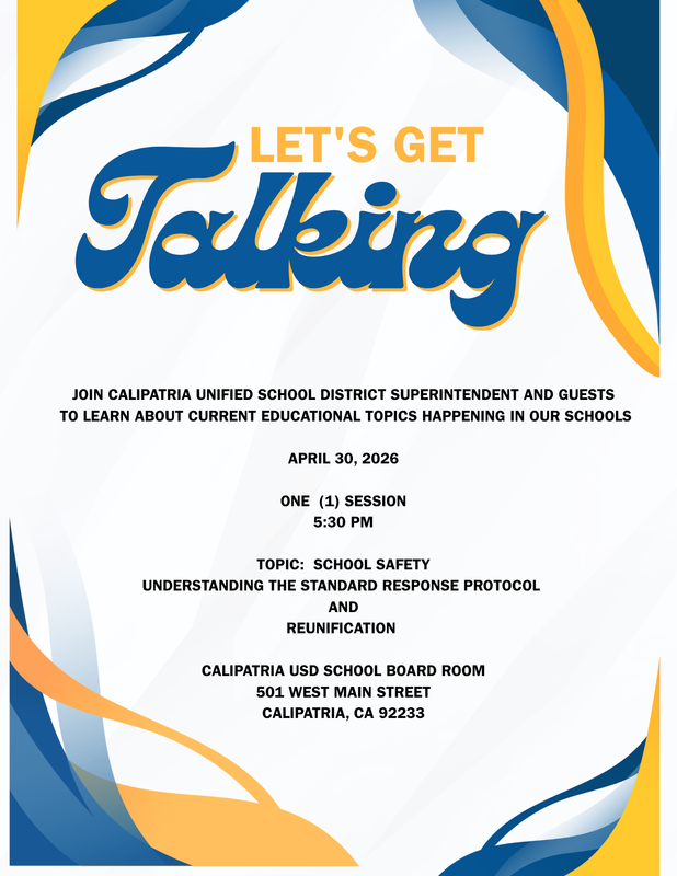 Let's Get Talking April 30, 2026 at 5:30 PM