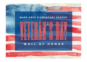 A painted  American Flag with a blue box on top