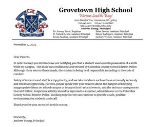 parent notificiation