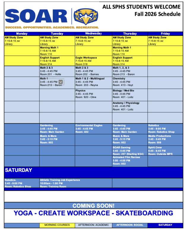 SOAR Program Schedule - September Thumbnail Image