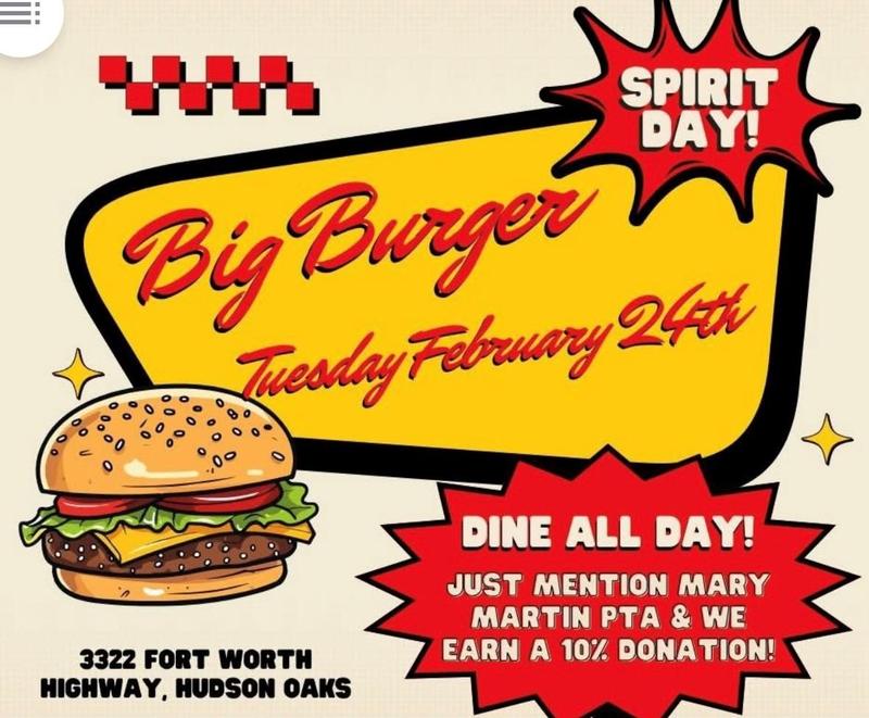 Spririt Day~ Big Burger, Tuesday, February 24th Featured Photo