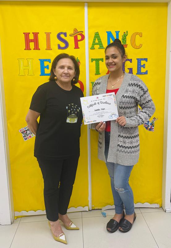 Second place winner at hispanic heritage month celebration - Ms Pupo