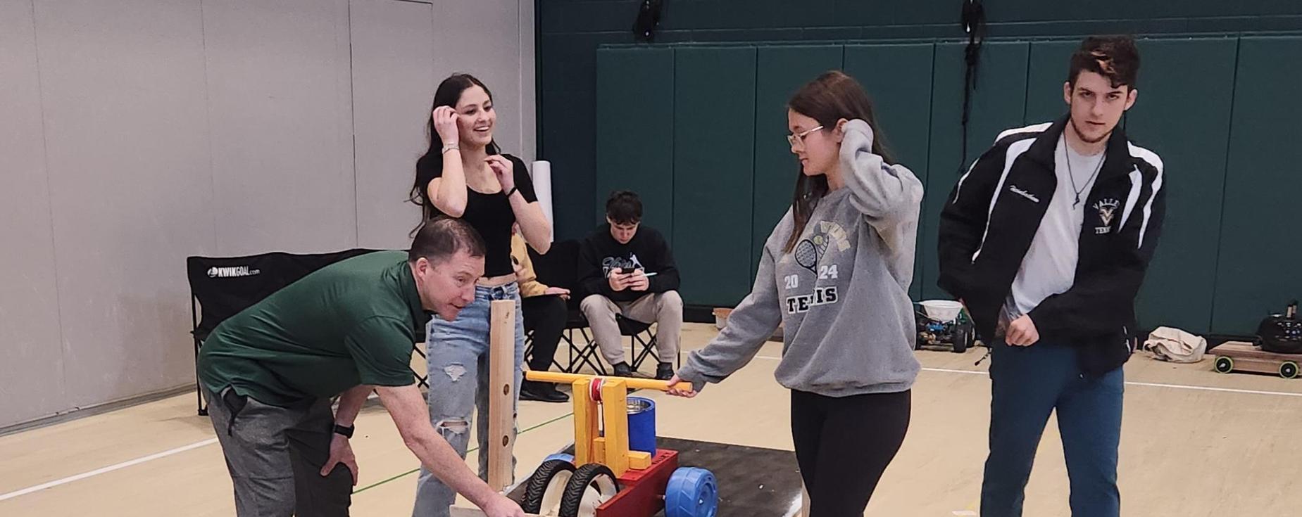STEAM Competition - 2026 - Students preparing their STEAM competition cart.