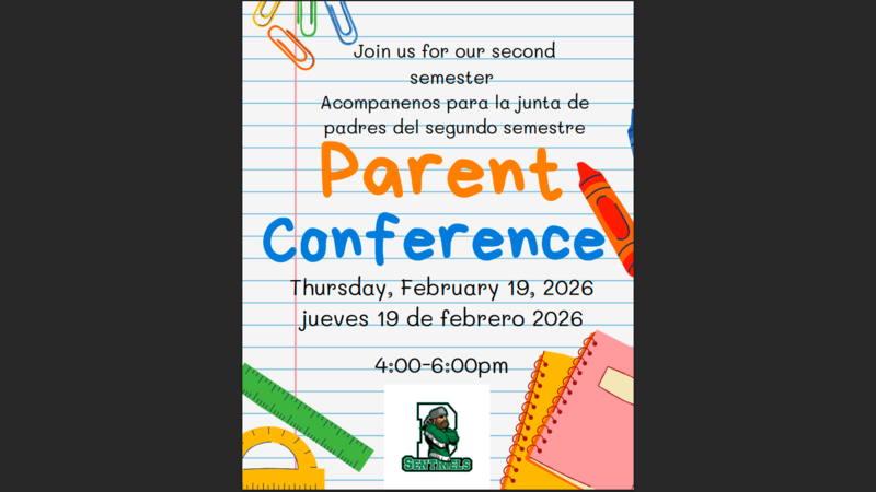 Join us for our second semester Parent Conference