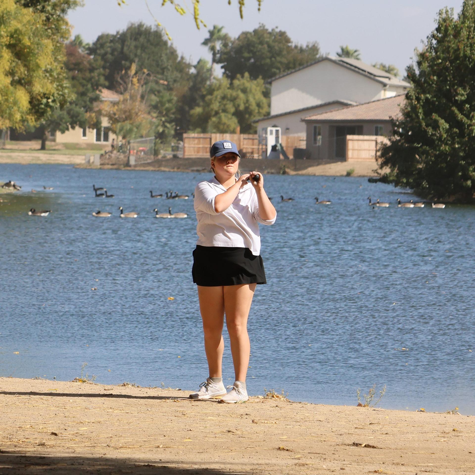 Girls golfers in action at the championships