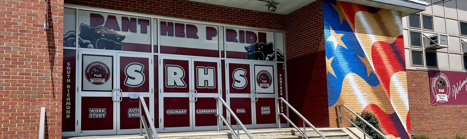 Front door entry of P25 main building.