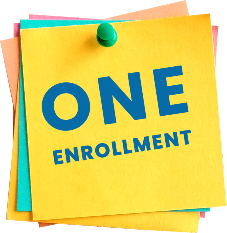 Stickey Note with link to One Enrollment