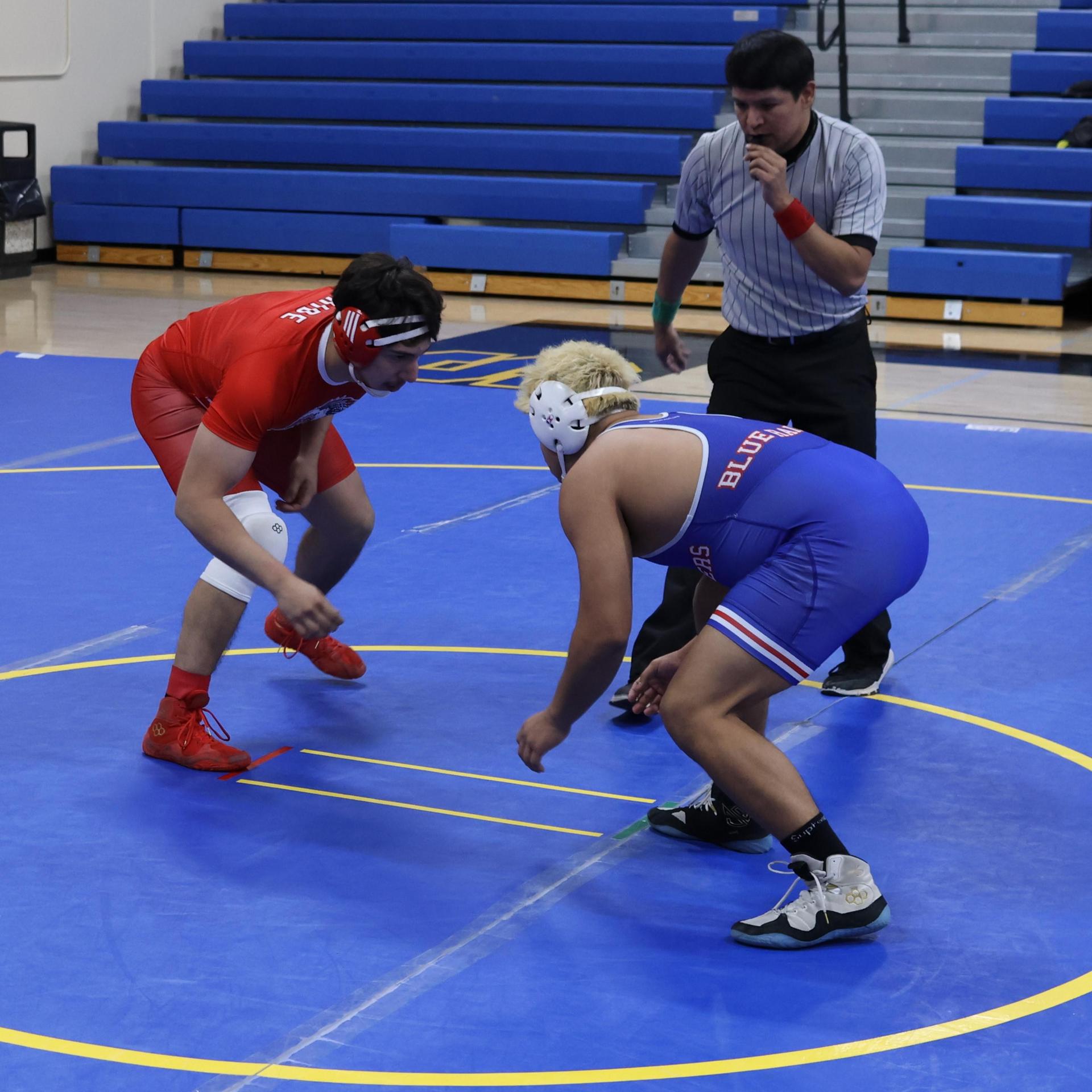 wrestlers in action at parlier