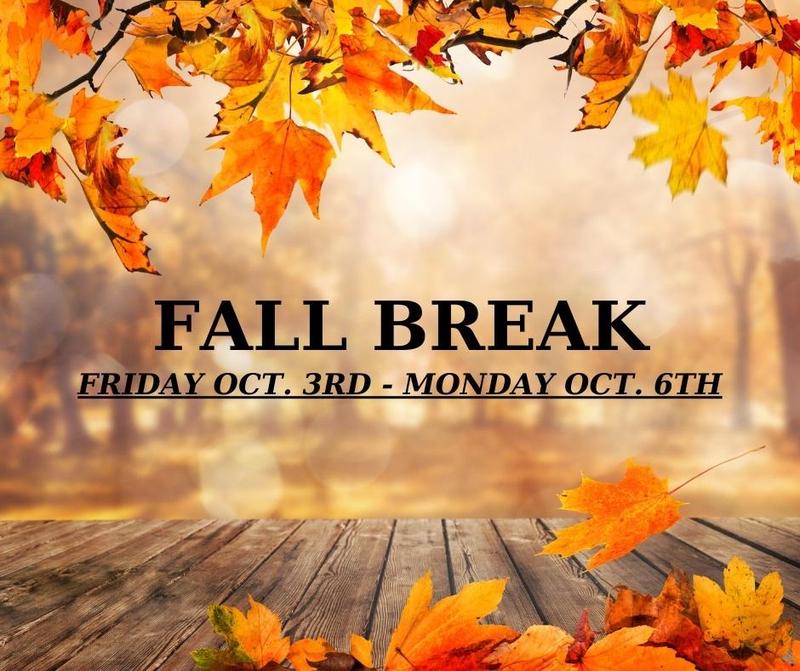 FALL BREAK - NO SCHOOL Featured Photo