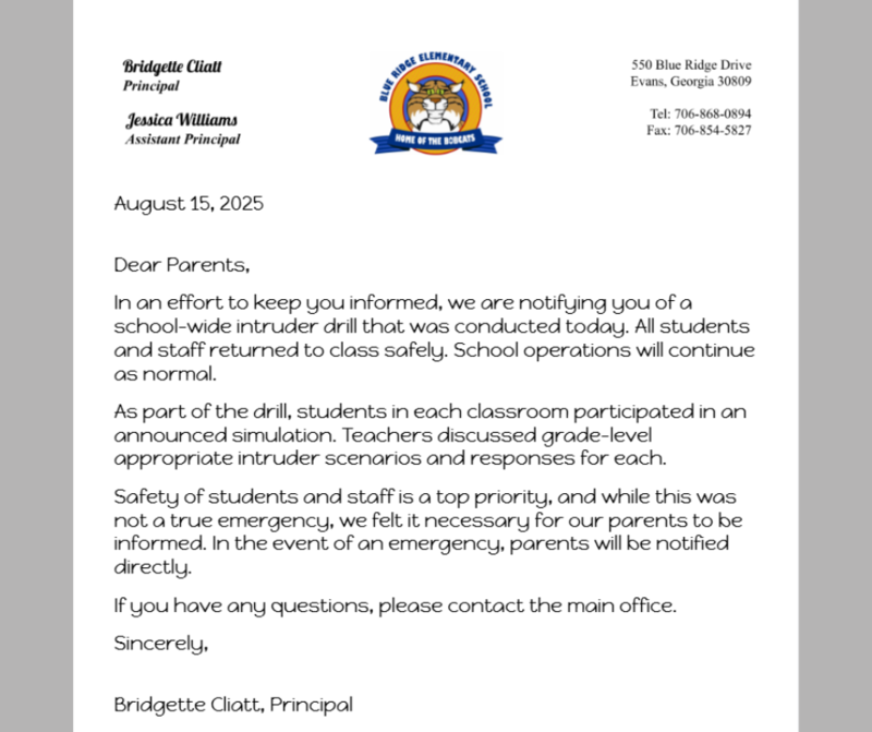 Parent Letter also found in PDF format in the article.