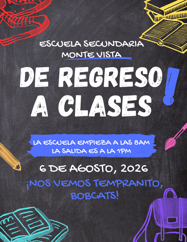 Back to school flyer spanish