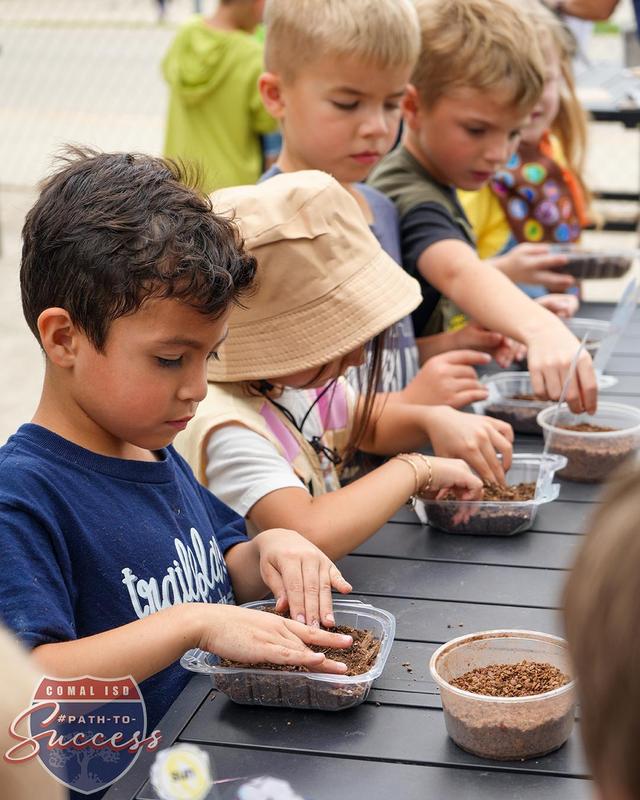 - Bill Brown first graders partaking in a Garden Lab lesson.