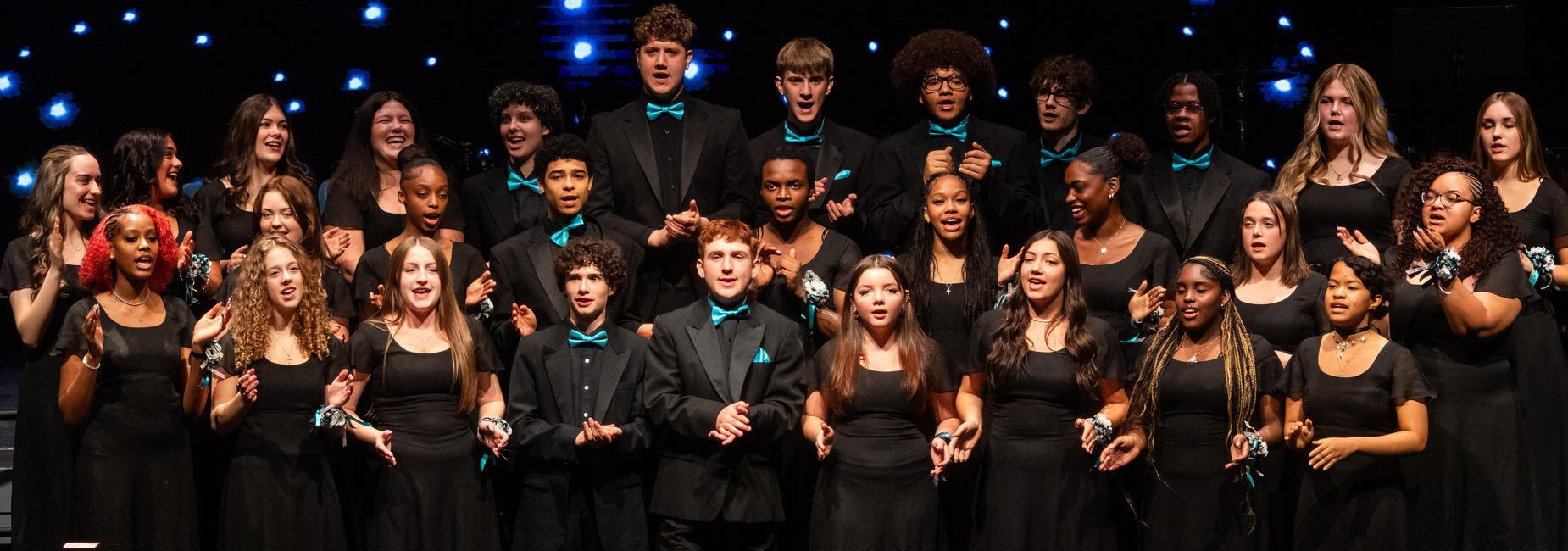 Members of the chamber choir perform