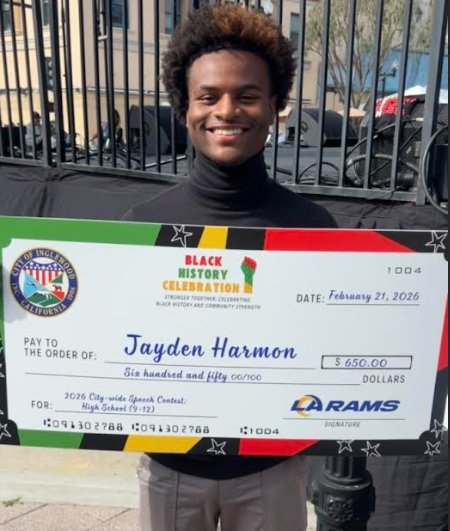 Inglewood High School United 11th grader Jayden Harmon - April 2026 Featured Photo