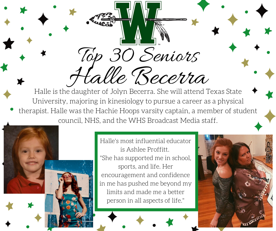 graphic of halle becerra