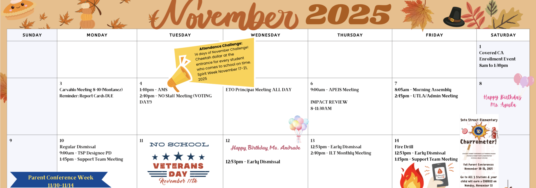 November Calendar