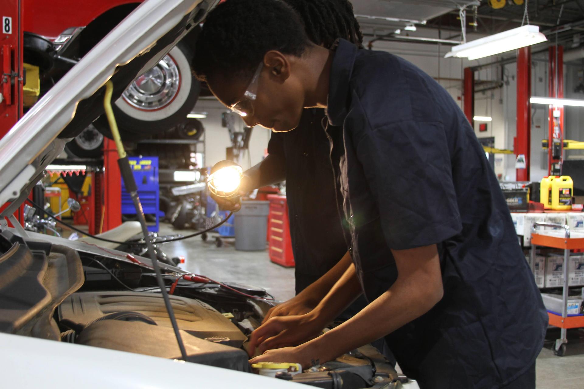 Co-Op student with employer and teacher