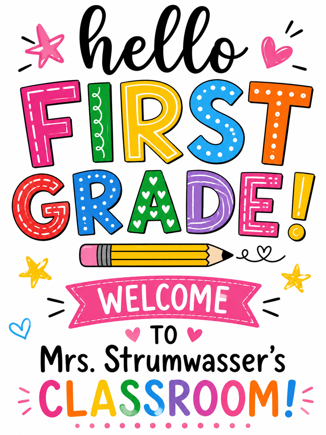 Welcome to Mrs. Strumwasser's First Grade POR Classroom