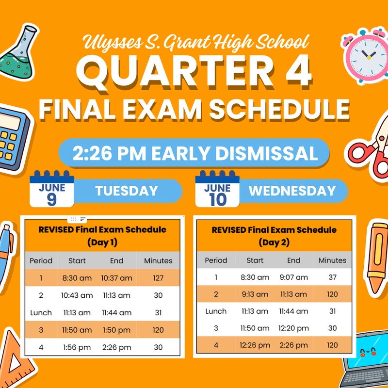 Quarter 4 Final Exam Schedule Featured Photo