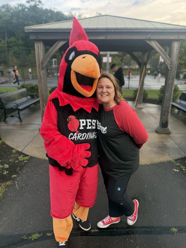 Principal and mascot