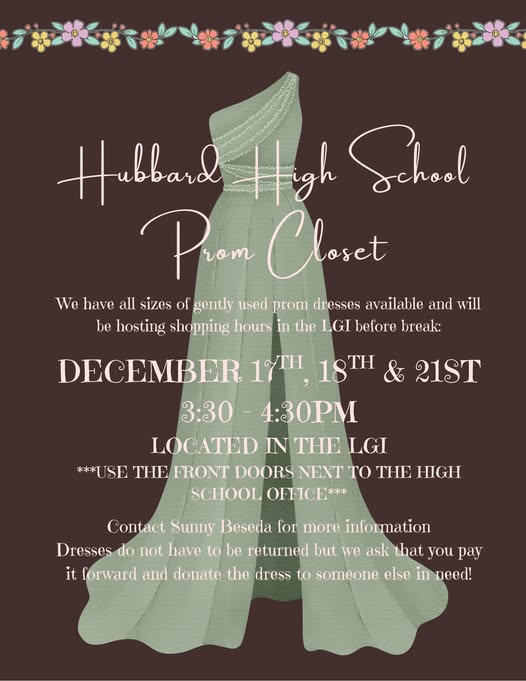 Hubbard High School Prom Closet