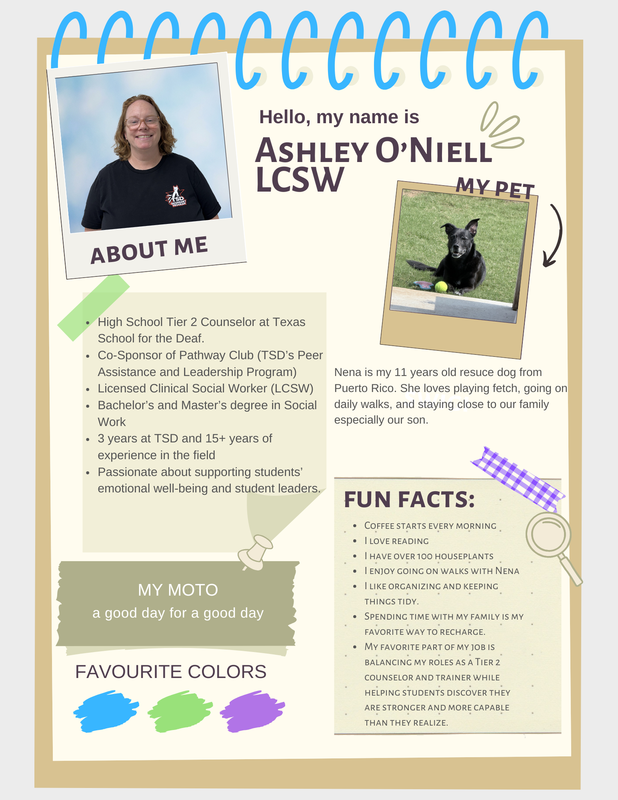 Introduction of Ashley O'Neill with personal and professional details.