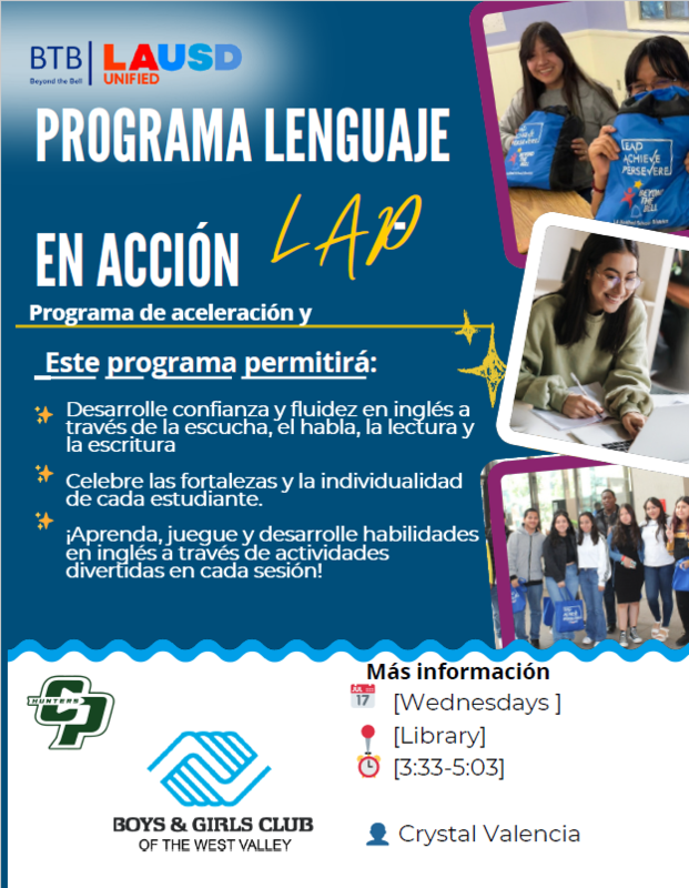 Language in Action Program Spanish Flyer