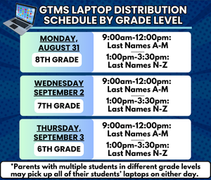 Laptop Distribution Schedule