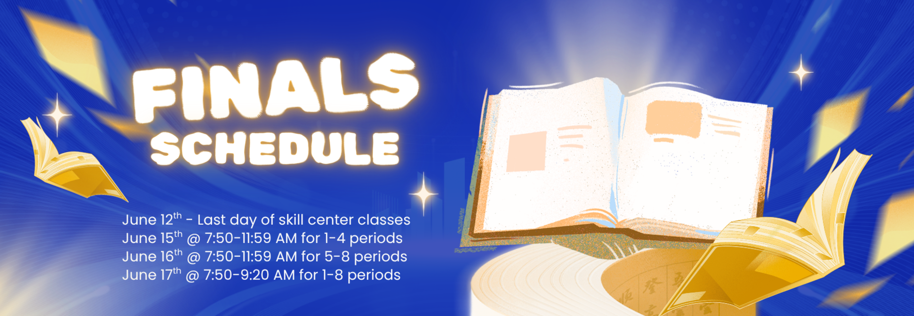 Finals schedule