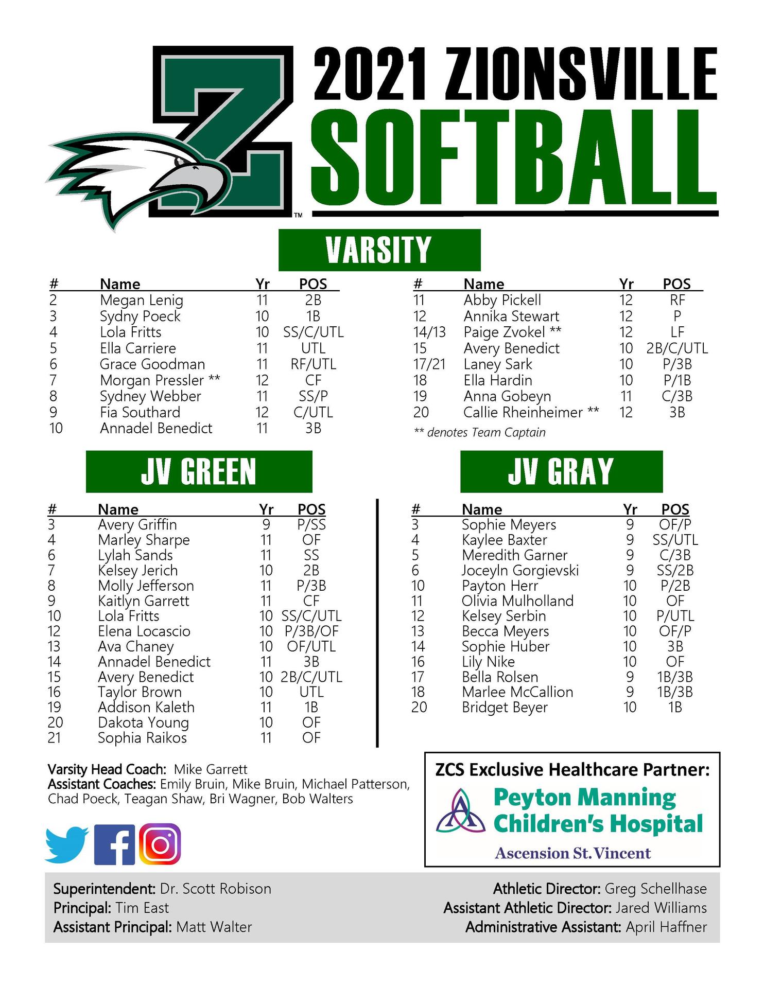 ZCHS Softball