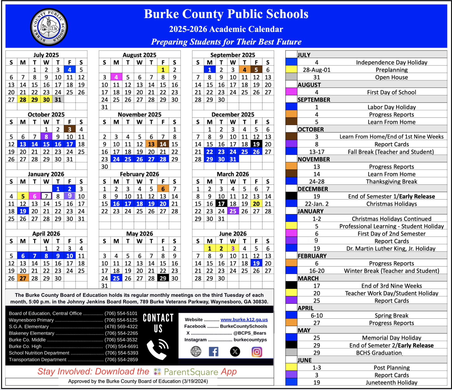 2025-2026 school calendar