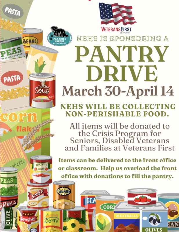 NEHS Pantry Drive!