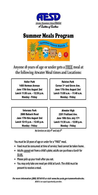 Summer Meals Flyer