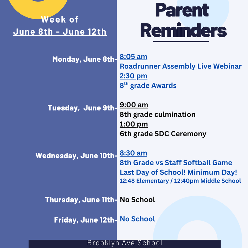 Parent Reminders
