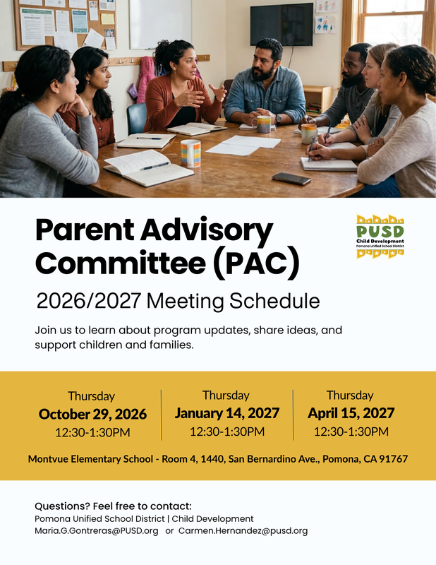 PAC meeting schedule english