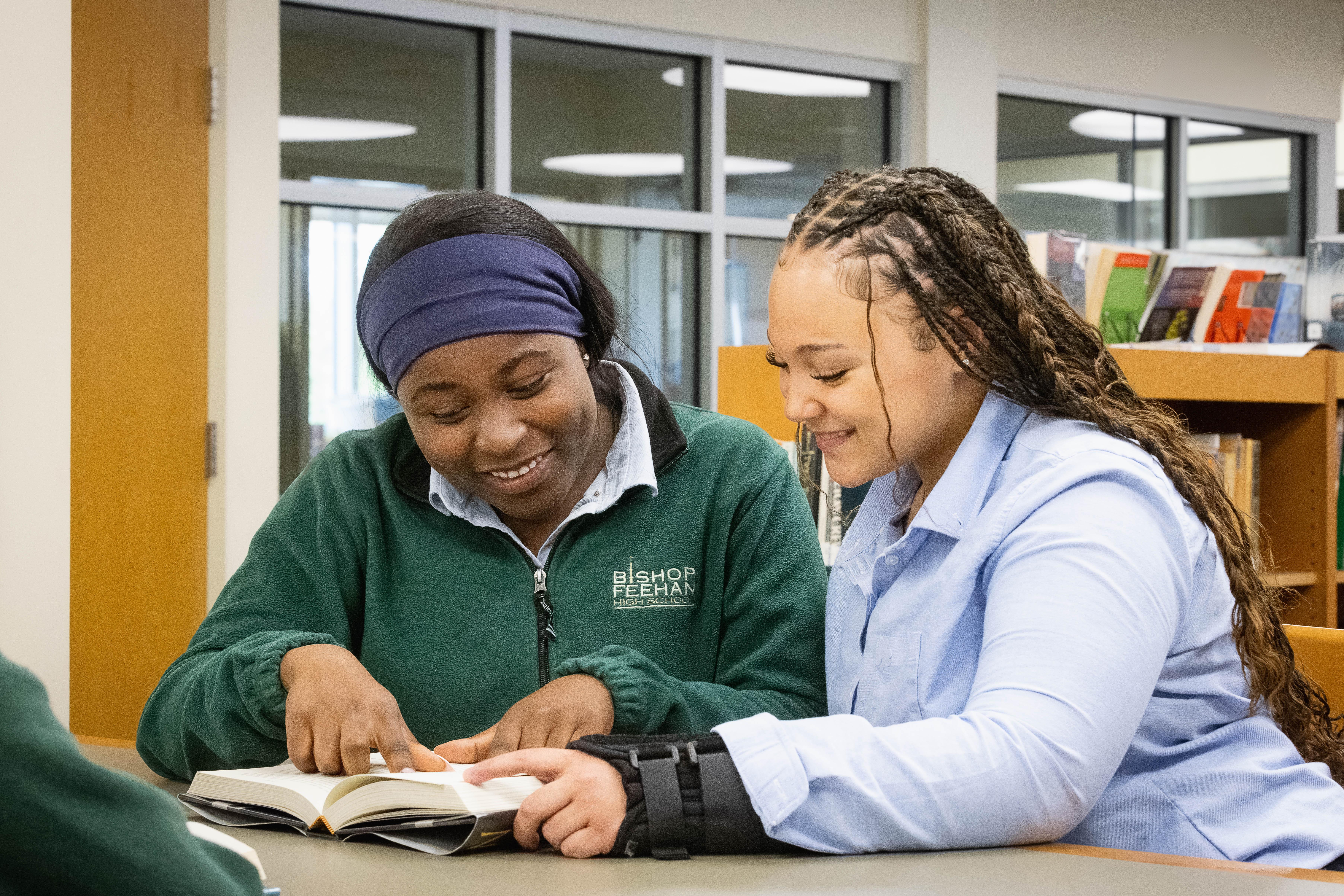 Students studying