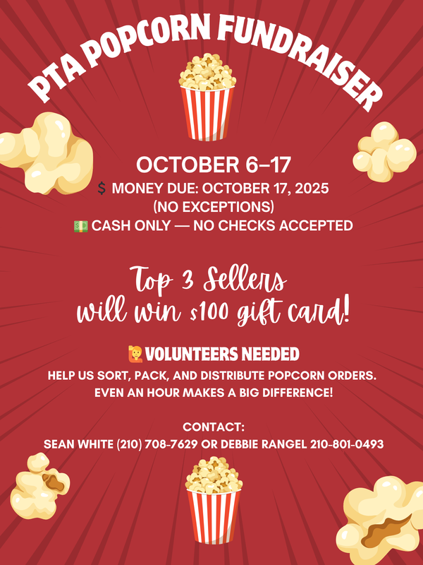 PTA popcorn fundraisers