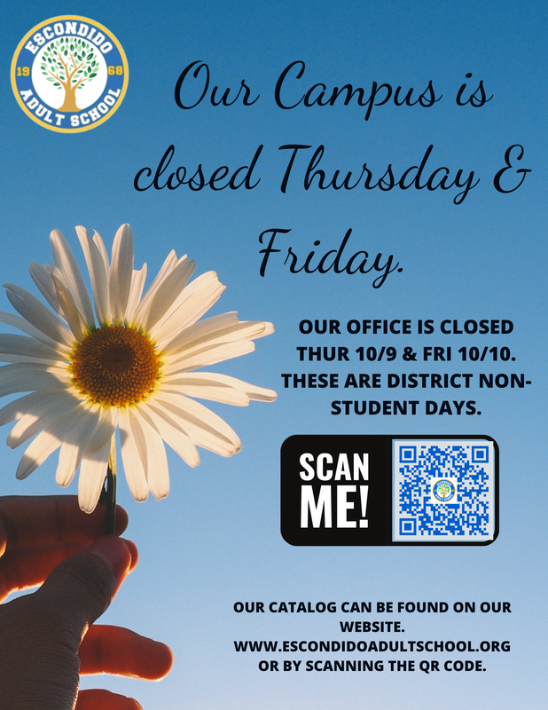 EAS Closed for District Non-Student Days 10/9 & 10/10