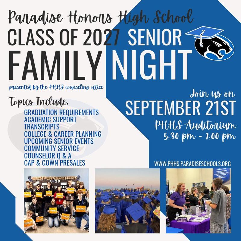 senior family night flyer
