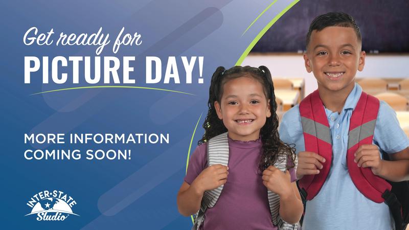 Get ready for picture day photo of two children with backpacks