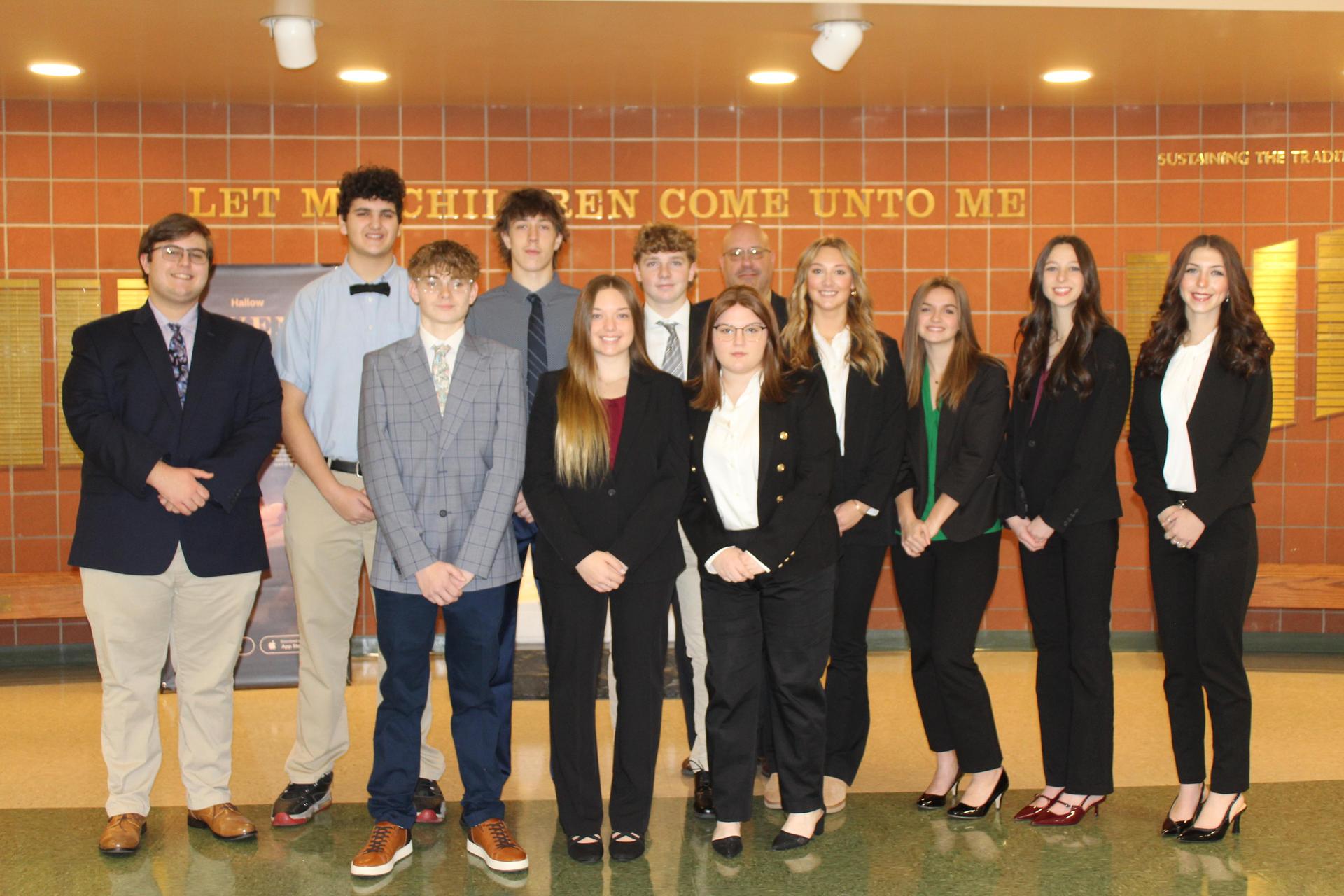 Dubois Central Catholic DECA Students