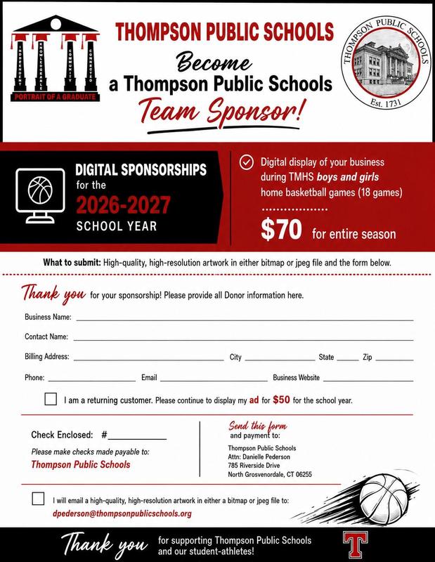 Digital Sponshorships for the 2026 - 2027 School Year