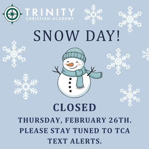 TCA Closed Thursday, 2/26