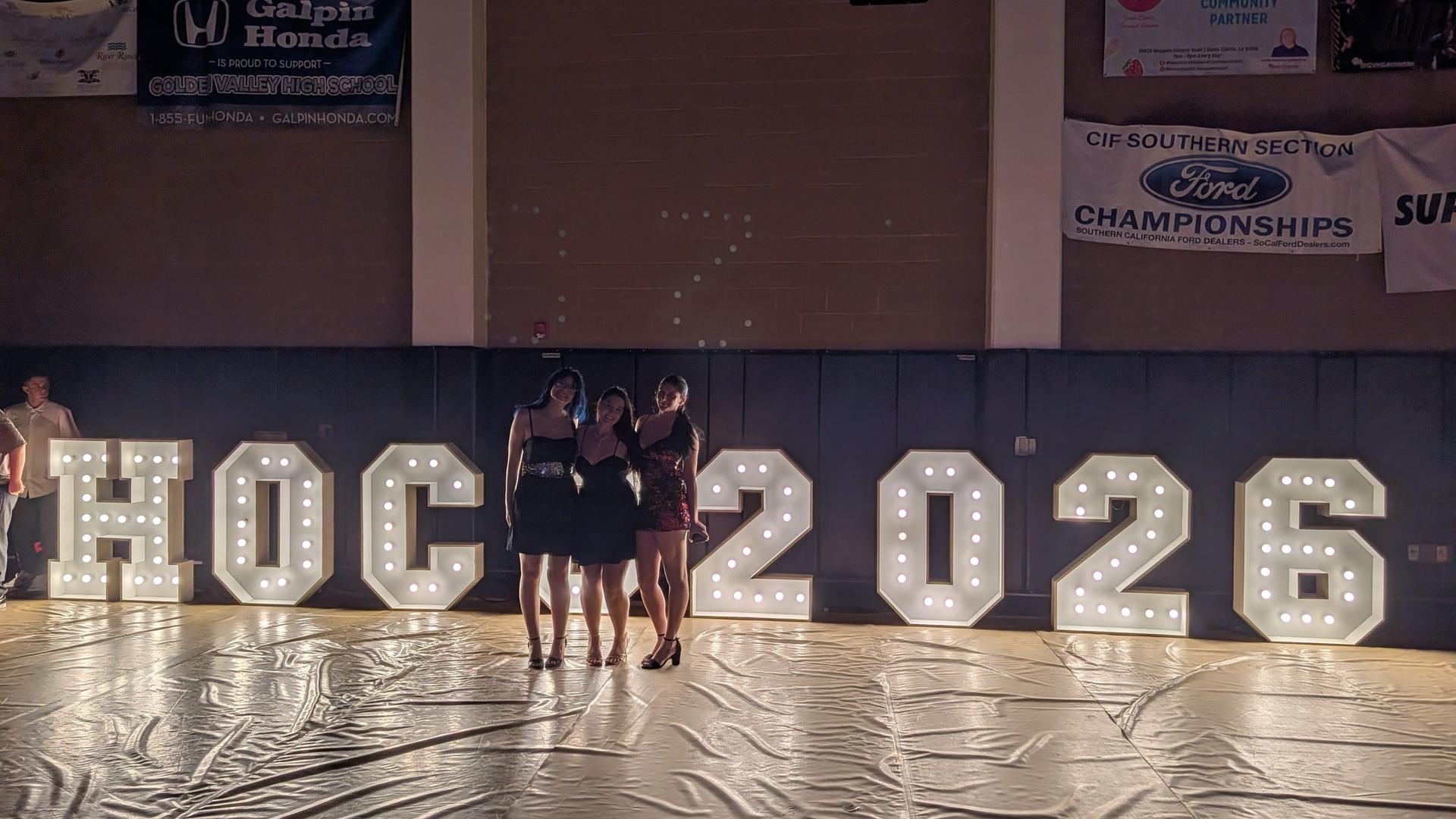 Students at the homecoming dance.
