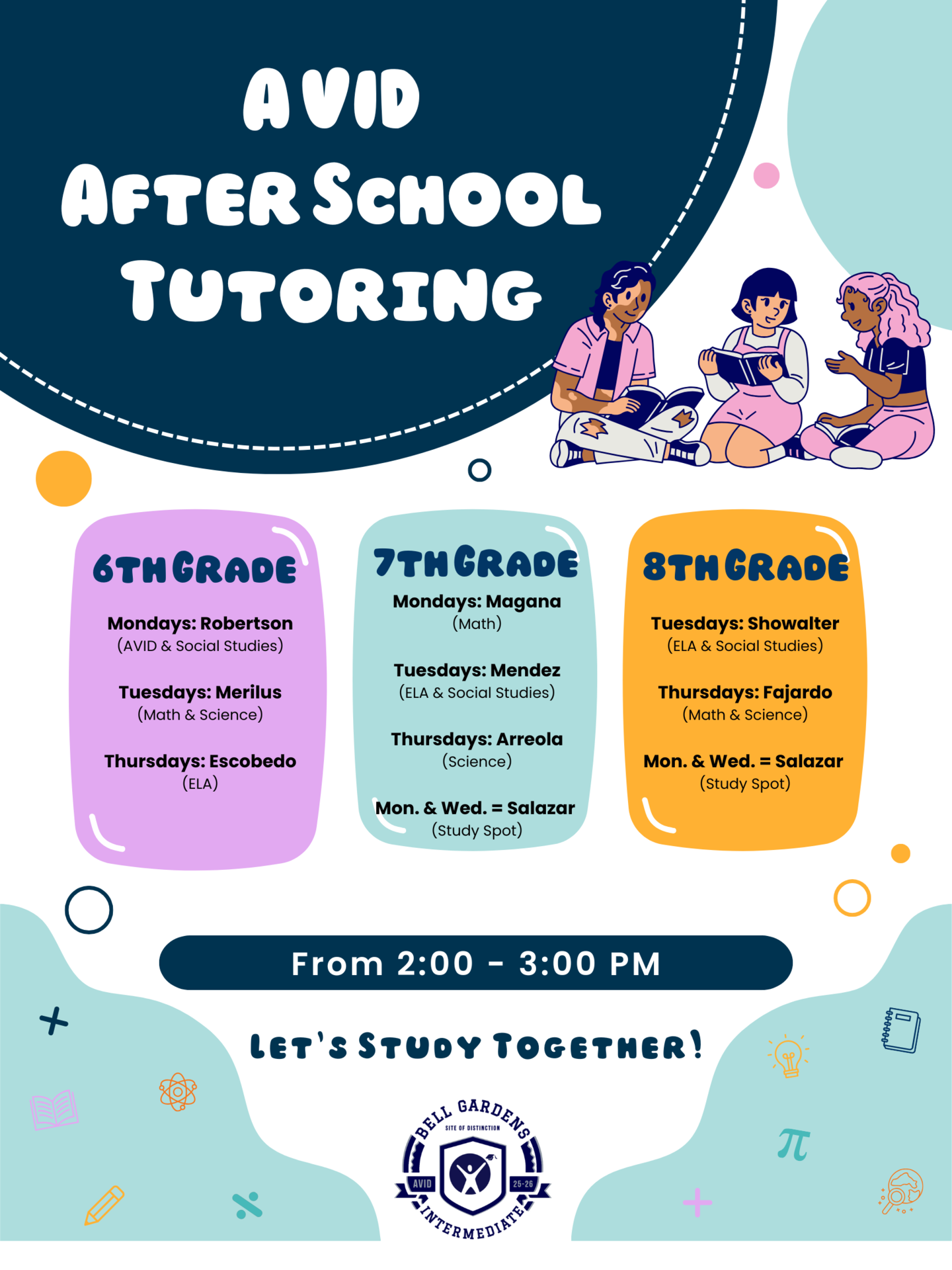 AVID Tutoring Schedule