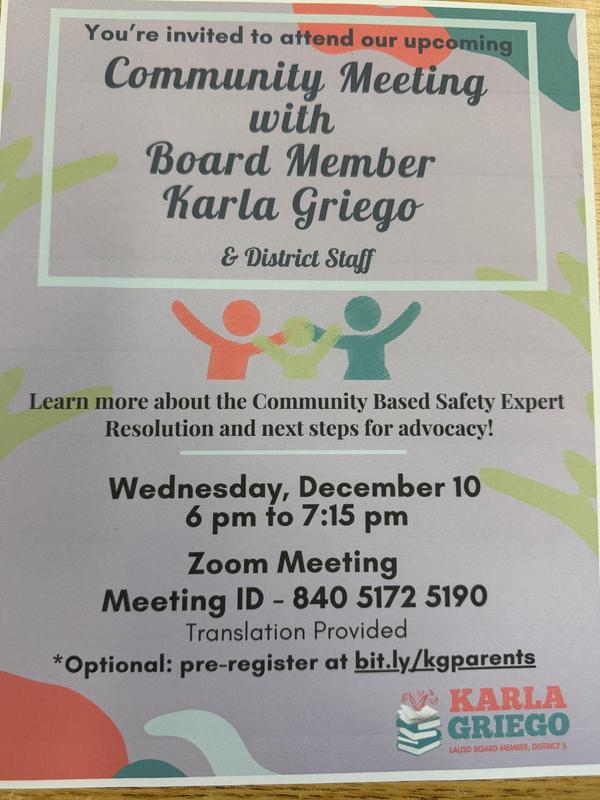 English Community flyer