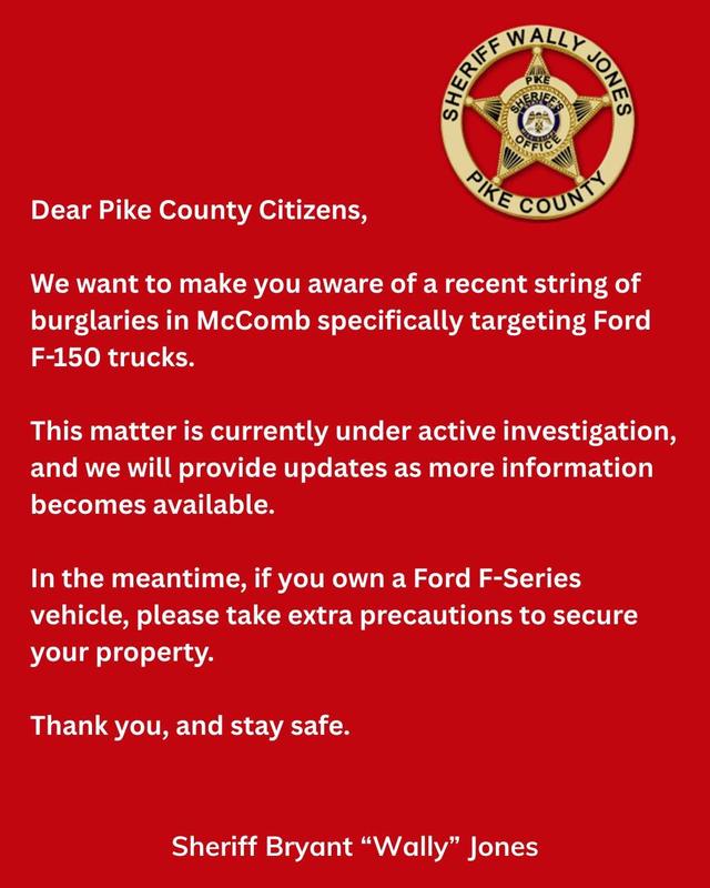 Pike County Sheriff’s Office F-150 News