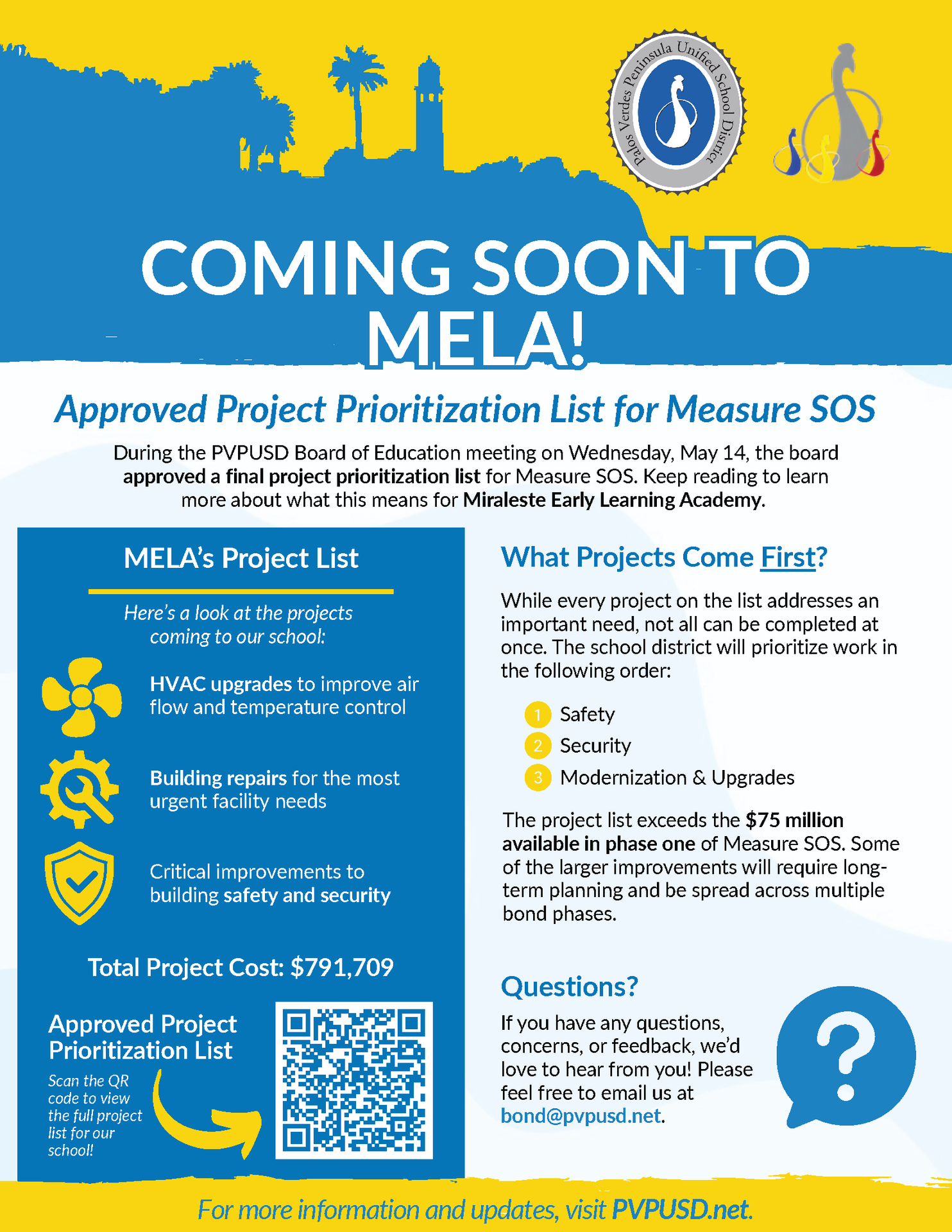 Coming Soon - Approved Project Prioritization List for Measure SOS